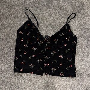 Forever 21 Black Floral Camisole